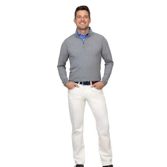 TURTLESON Stretch Siro Quarter Zip Pullover Jacket Sweater Blue Men’s L - Picture 4 of 12